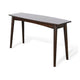 Neva Sofa Console Table | 48" Rectangular | Angled Legs | Dark Brown