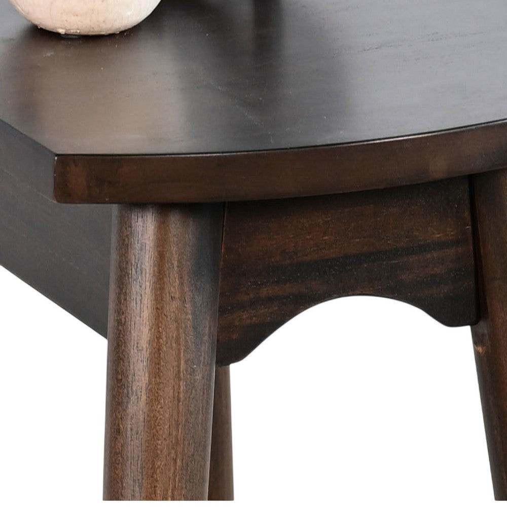 Neva Sofa Console Table | 48" Rectangular | Angled Legs | Dark Brown