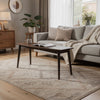 Neva Sofa Console Table | 48" Rectangular | Angled Legs | Dark Brown