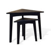 Liom Nesting Side Table Set of 2 | Triangular Top | Black Solid Mindi Wood