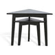 Liom Nesting Side Table Set of 2 | Triangular Top | Black Solid Mindi Wood BM339804