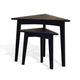 Liom Nesting Side Table Set of 2 | Triangular Top | Black Solid Mindi Wood BM339804