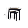 Liom Nesting Side Table Set of 2 | Triangular Top | Black Solid Mindi Wood BM339804