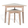 Liom Nesting Side Table Set of 2 | Triangular Top | Natural Brown Mindi Wood BM339805