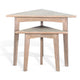 Liom Nesting Side Table Set of 2 | Triangular Top | Natural Brown Mindi Wood BM339805