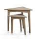 Liom Nesting Side Table Set of 2 | Triangular Top | Natural Brown Mindi Wood BM339805