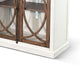 Camie 78’’ TV Media Console w Glass Door Cabinets | White Mahogany Wood BM339806