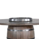 Yael Counter Height Pub Bar Table | Wine Barrel Base | Lazy Susan Top | Brown BM339808