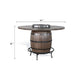 Yael Counter Height Pub Bar Table | Wine Barrel Base | Lazy Susan Top | Brown BM339808
