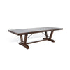 Yael Dining Table | 108-140" | 8 to 14 Seater | Brown Mahogany Wood