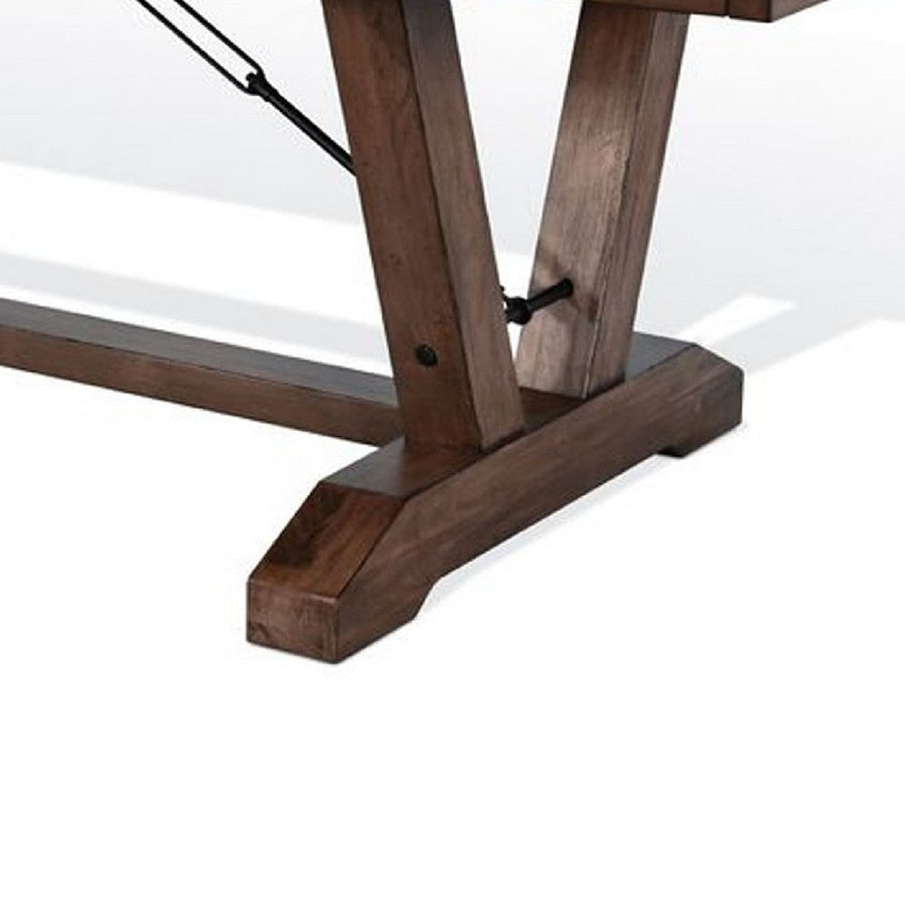 Yael Dining Table | 108-140’’ | 8 to 14 Seater | Brown Mahogany Wood BM339811