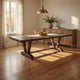 Yael Dining Table | 108-140" | 8 to 14 Seater | Brown Mahogany Wood