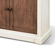 Camie Tall Cabinet | 2 Glass Doors w 2 Brown Doors | White Mahogany Wood BM339812