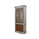 Camie Tall Cabinet | 2 Glass Doors w 2 Brown Doors | Gray Mahogany Wood BM339813