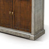 Camie Tall Cabinet | 2 Glass Doors w 2 Brown Doors | Gray Mahogany Wood BM339813
