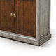 Camie Tall Cabinet | 2 Glass Doors w 2 Brown Doors | Gray Mahogany Wood BM339813