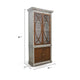 Camie Tall Cabinet | 2 Glass Doors w 2 Brown Doors | Gray Mahogany Wood BM339813
