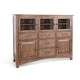 Yael Server Console | 59" | 5 Drawers w 5 Cabinets | Natural Brown Mahogany Wood
