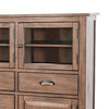 Yael Server Console | 59’’ | 5 Drawers w 5 Cabinets | Natural Brown Mahogany Wood BM339814