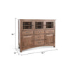 Yael Server Console | 59’’ | 5 Drawers w 5 Cabinets | Natural Brown Mahogany Wood BM339814