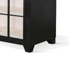 Rex Tall Accent Cabinet | 84’’ | 4 Glass Doors w Interior Shelves | Black BM339815