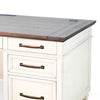 Wiz Office Desk | 66’’ Brown Wood Top | 7 Drawers | White Mahogany Wood BM339816
