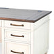 Wiz Office Desk | 66’’ Brown Wood Top | 7 Drawers | White Mahogany Wood BM339816