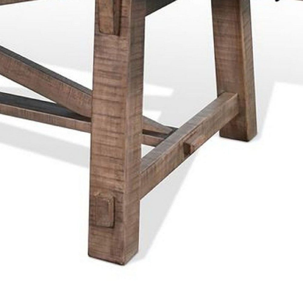 Veny Extendable Dining Table 108 - 140’’ 8 to 14 Seater Brown Mahogany Wood BM339818