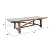 Veny Extendable Dining Table 108 - 140’’ 8 to 14 Seater Brown Mahogany Wood BM339818