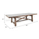 Veny Extendable Dining Table 108 - 140’’ 8 to 14 Seater Brown Mahogany Wood BM339818