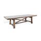Veny Extendable Dining Table 108 - 140"  8 to 14 Seater, Brown Mahogany Wood