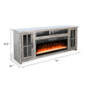 Gery TV Media Console w Crystal Fireplace | 76’’ | 2 Cabinets | Gray BM339820