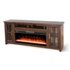 Gery TV Media Console w Crystal Fireplace | 76’’ | 2 Cabinets | Brown BM339822