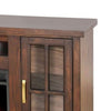 Gery TV Media Console w Crystal Fireplace | 76’’ | 2 Cabinets | Brown BM339822
