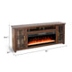 Gery TV Media Console w Crystal Fireplace | 76’’ | 2 Cabinets | Brown BM339822