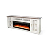 Gery TV Media Console w Crystal Fireplace | 76’’ | 2 Cabinets | White BM339824