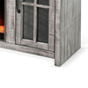Gery TV Console w Crystal Fireplace | 76’’ | 2 Cabinets | Gray Brown Mahogany BM339826
