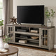 Gery TV Media Entertainment Console | 76" | 2 Cabinets | Gray Brown Mahogany