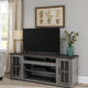 Gery TV Media Entertainment Console | 76" | 2 Cabinets | Gray Brown Mahogany