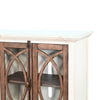 Camie TV Media Console | 4 Glass Cabinet Doors | White Solid Wood 91’’ BM339829