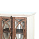 Camie TV Media Console | 4 Glass Cabinet Doors | White Solid Wood 91’’ BM339829