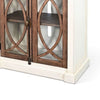 Camie TV Media Console | 4 Glass Cabinet Doors | White Solid Wood 91’’ BM339829