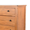 Senny Tall Dresser Chest w 5 Drawers | Brown Solid Mindi Wood BM339840