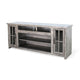 Leyla TV Stand Media Cabinet | 2 Glass Doors & Shelves | Gray Wood 76’’ BM339841