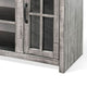 Leyla TV Stand Media Cabinet | 2 Glass Doors & Shelves | Gray Wood 76’’ BM339841