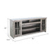 Leyla TV Stand Media Cabinet | 2 Glass Doors & Shelves | Gray Wood 76’’ BM339841