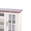 Leyla TV Stand Media Cabinet | 2 Doors & Shelves | White Wood 76’’ BM339843