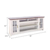 Leyla TV Stand Media Cabinet | 2 Doors & Shelves | White Wood 76’’ BM339843