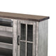 Leyla TV Stand Media Cabinet | 2 Doors | Shelves | Gray-Brown Wood 76’’ BM339844