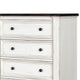 Orso Tall Dresser Chest | 5 Drawers | Panel Detailed White Mahogany Wood BM339846